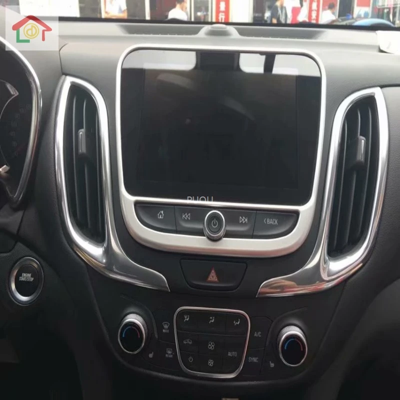 

Панель переключателя кондиционера автомобиля из АБС-пластика серебристая, Накладка для Chevrolet Equinox 2017 2018 2019