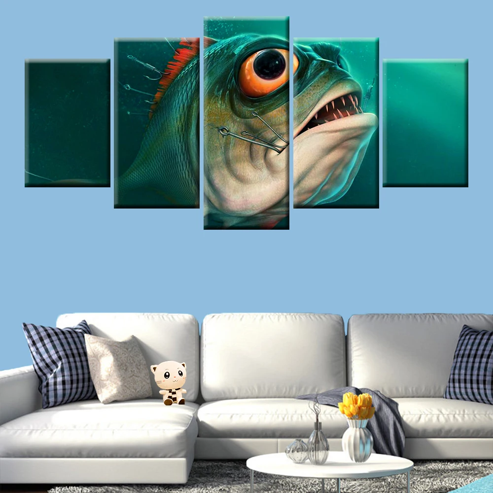 Абстрактная Картина на холсте HD настенный плакат Модульная картина 5 панелей