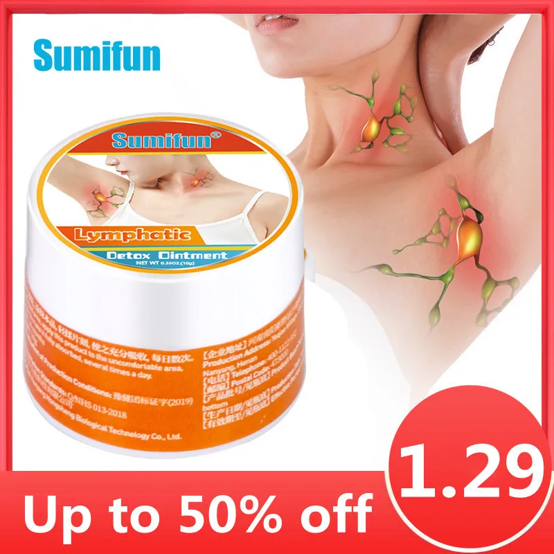 

10g Sumifun Lymphatic Drainage Tongluo Ointment Detox Relief Pain Treatment Armpit Lymph Nodes Anti-Swelling Health Care Cream