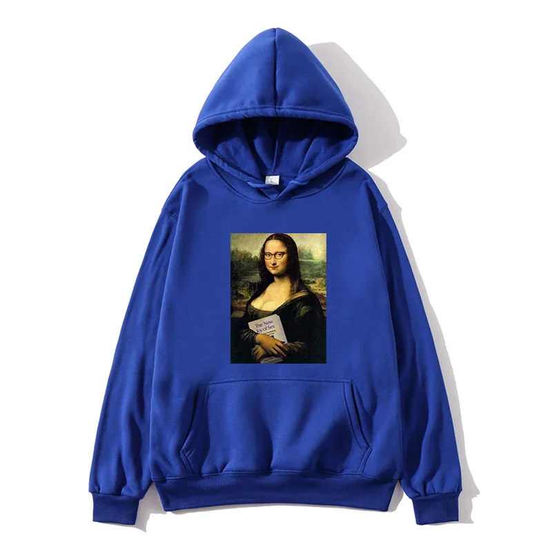 

mona lisa oversized cat hoodie women korean 90s kawaii harajuku female Casual sweatshirt funny hood Ullzang Cartoon Winter