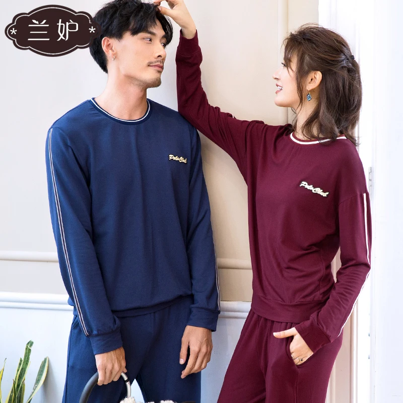 

Japanese Long Pants Cotton Pajamas Striped Matching Couples Chinese Satin Couple Winter Thick Homewear Pijamas Underwear Eg50sy