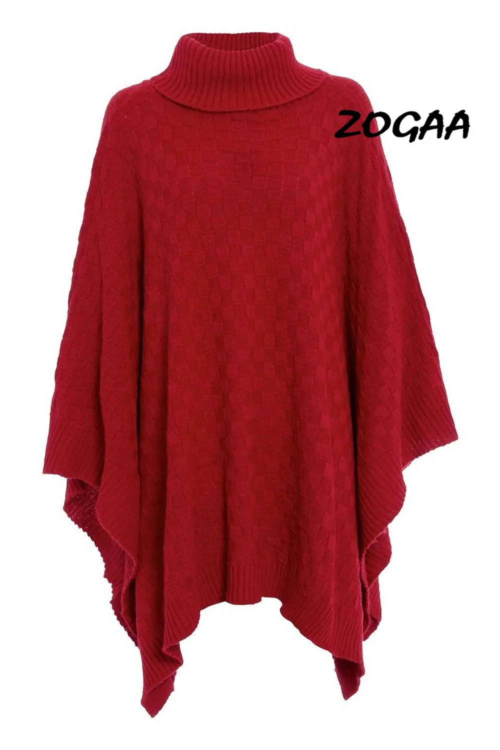 ZOGAA 2020 Новая женская накидка шали вязаная поло с воротником хомутом свитер пончо