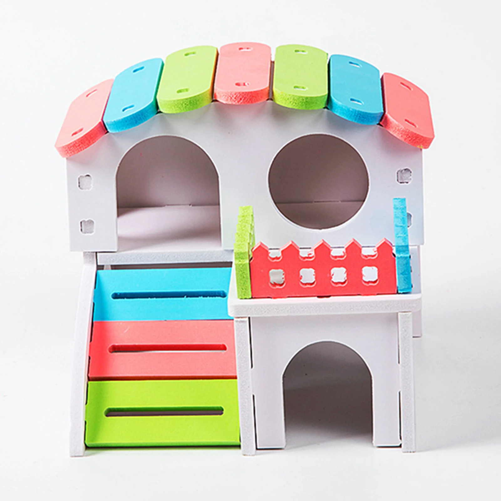 

VOGVIGO Rainbow Color Hamster Nest Sleeping House Luxury Cage Pet DIY Hideout Hut Toy Small Animal Supplies Hamster Hideout