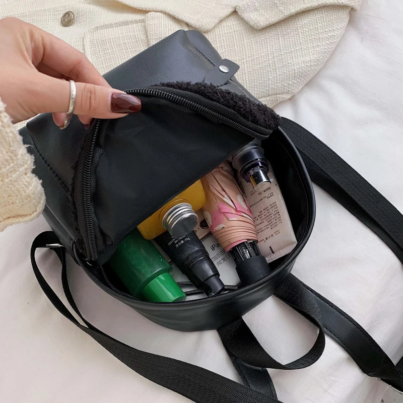 Мини рюкзак для женщин из искусственной кожи Лоскутная сумка девочек подростков