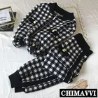 Женский Повседневный свитер на молнии и трикотажные брюки