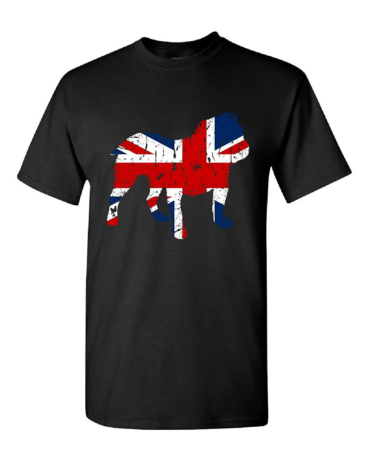 

New Pure Cotton Short Sleeves Hip Hop Fashion Mens T-shirt English Bulldog Union Jack Tshirt D3-adult Shirt