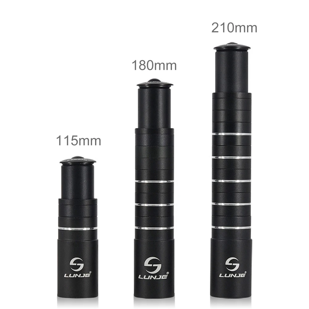 115/180/210 мм велосипедная вилка удлинитель выноса Riser подняться черный велосипедный