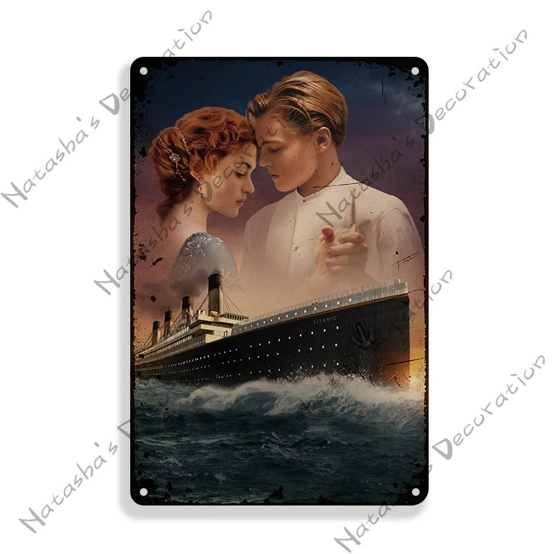Классический металлический жестяной знак Titanic's Return Voyage мужская пещера