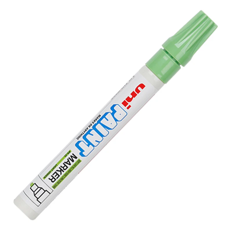 Light green 1 шт Uni PX-21 0,8-1,2 мм водонепроницаемый протектор для автомобильных Шин Резиновый металлический маркер с перманентной краской ручка - Цвет: Light green