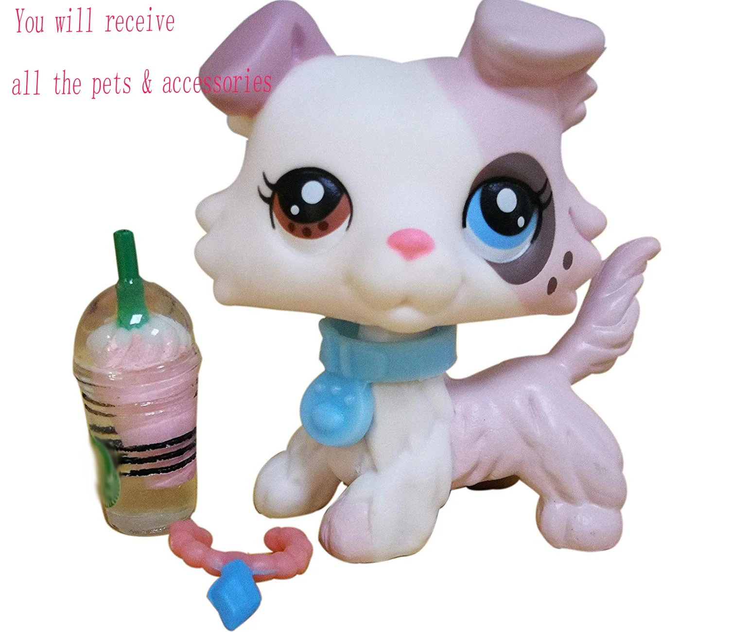 OOAK Ice Cream Collie 2 разные глаза с аксессуарами фигурки собак коллекция мальчики