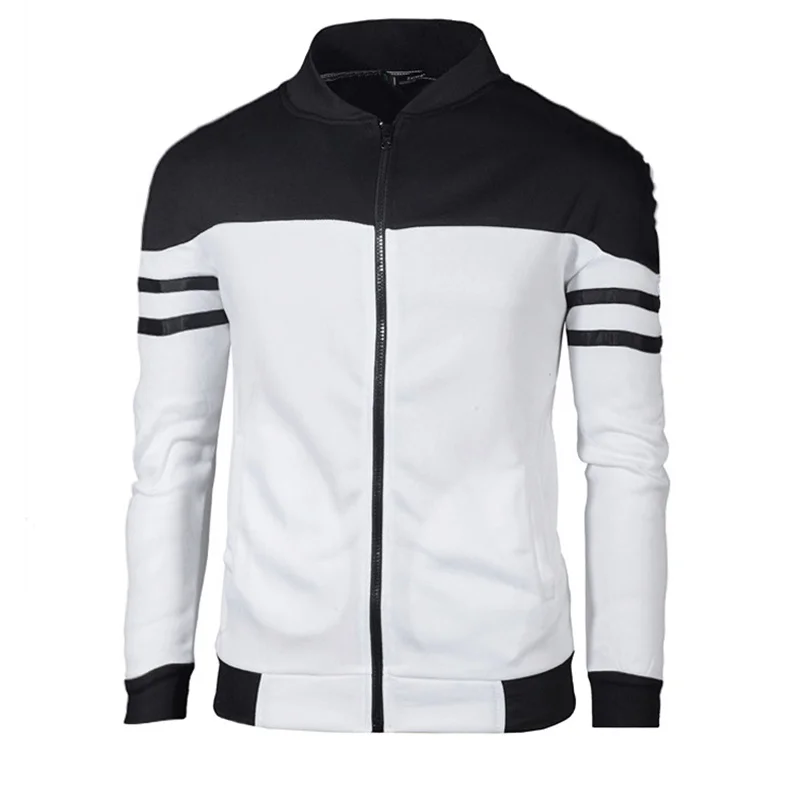 

New High Quality Plush Zip stand collar casua Jacket Men's Street Windbreaker Coat Men Hot Casual Outer Wear Thick Plus Size 4XL