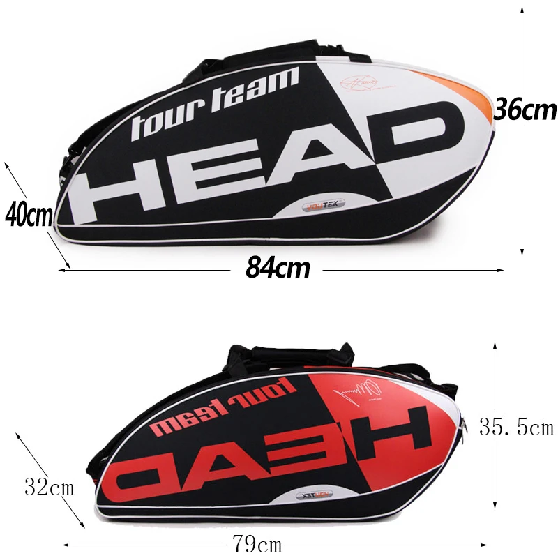 Профессиональная теннисная сумка HEAD вместительный спортивный рюкзак с одной