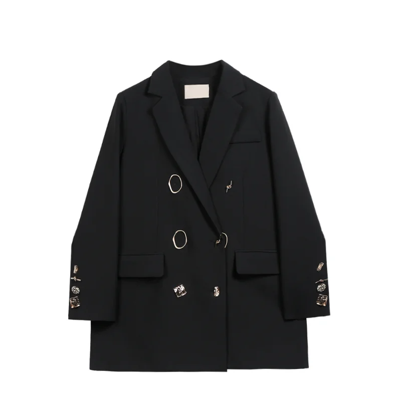 

Korean Version Blazers Women Elegant Women's Coat Slim Jackets 2021 Design Woman Clothes Solid Color Ladies Suits Versatile