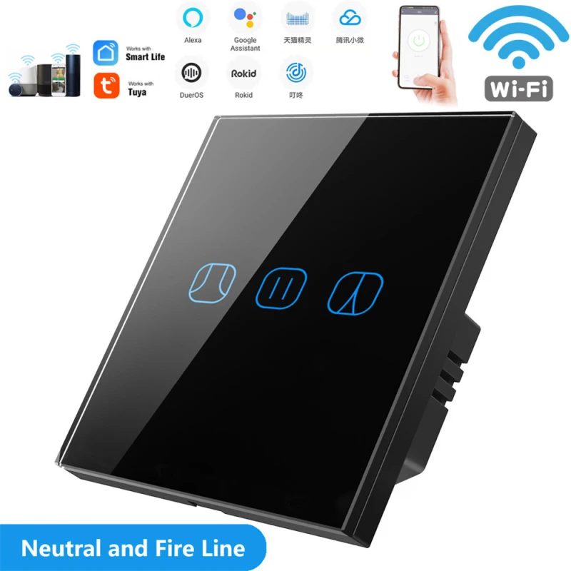 

Tuya Smart Life WiFi Roller Shutter Curtain Switch App Remote Timing Voice Control Switches Works With Alexa Google Home