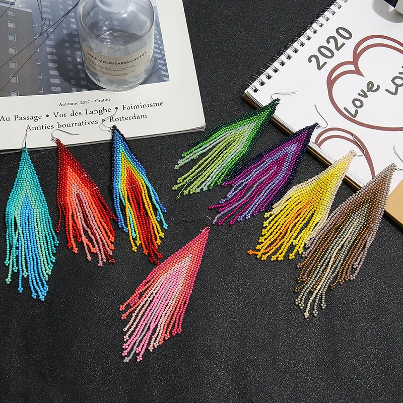 Модные ювелирные изделия этнические серьги Бохо Висячие для женщин богемные