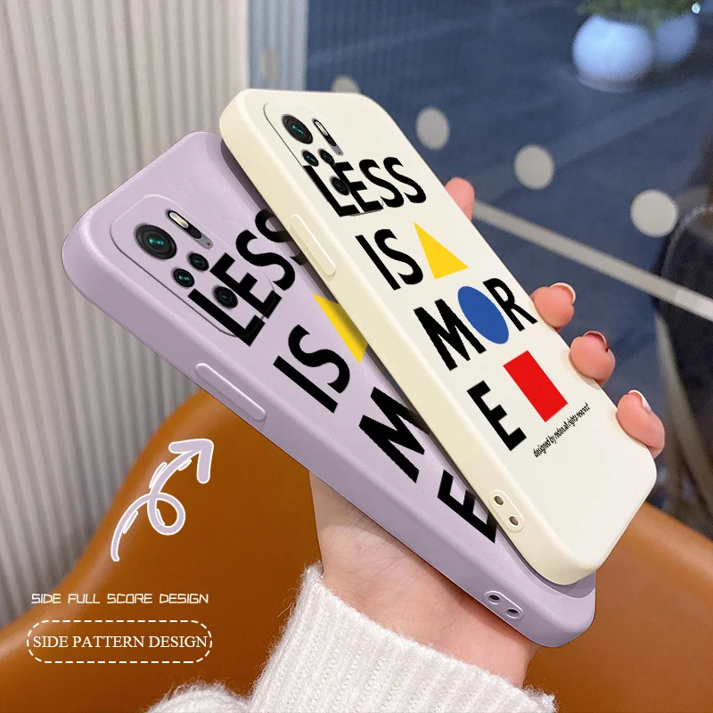 

Less Is More Soft Case For For Xiaomi Redmi Note 10 10S 9T 9 8 7 Pro MAX Redmi 9 9A 9T K40 K30 K20 Pro Silicone Phone Cover