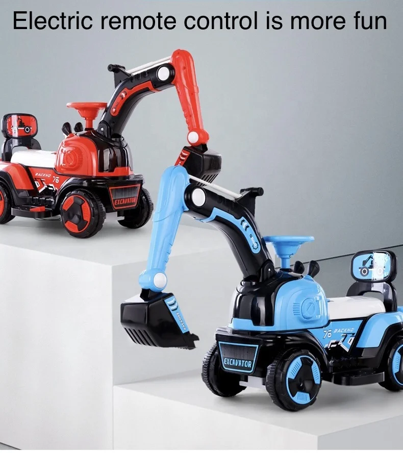 

1-7 Years Old Children's Educational Electric Excavator Car Mode Kids Truck Toys Diecast Ride On Toy LHHB-5188
