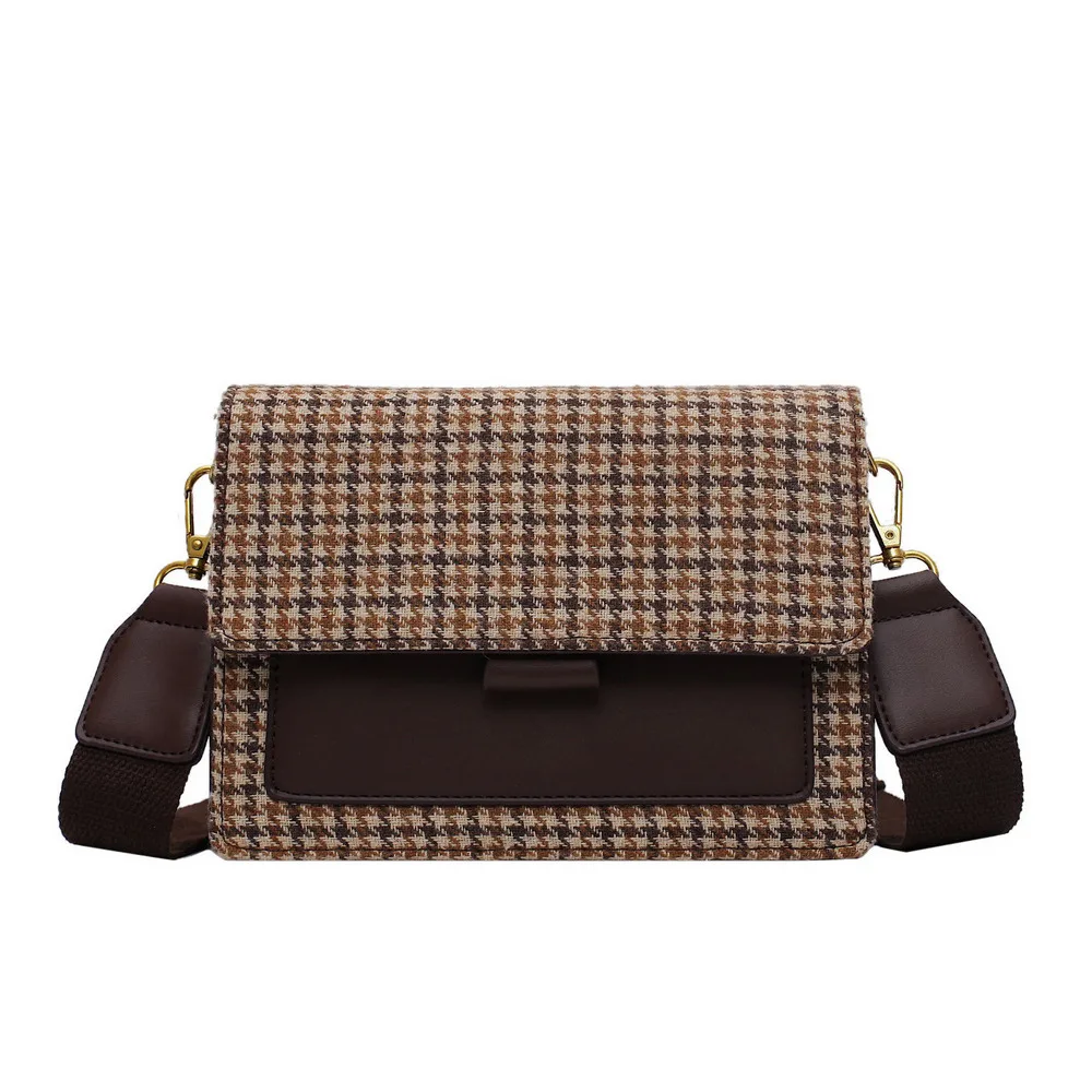 

New Luxury Women Plaid Shoulder Bag Designer Handbag Messenger Bag PU Leather Ladies Crossbody Bag