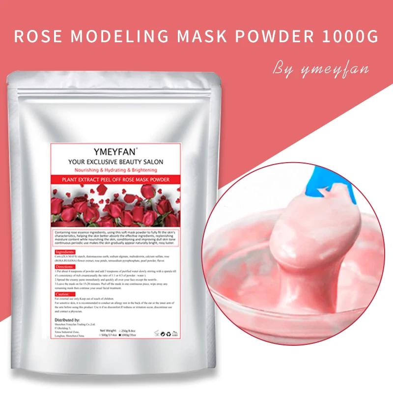

1000G Rubber Jelly Mask Powder DIY SPA Collagen Moisturizing Brighten Anti-Aging Rose Peel Off Model Facial Mask Beauty Skincare