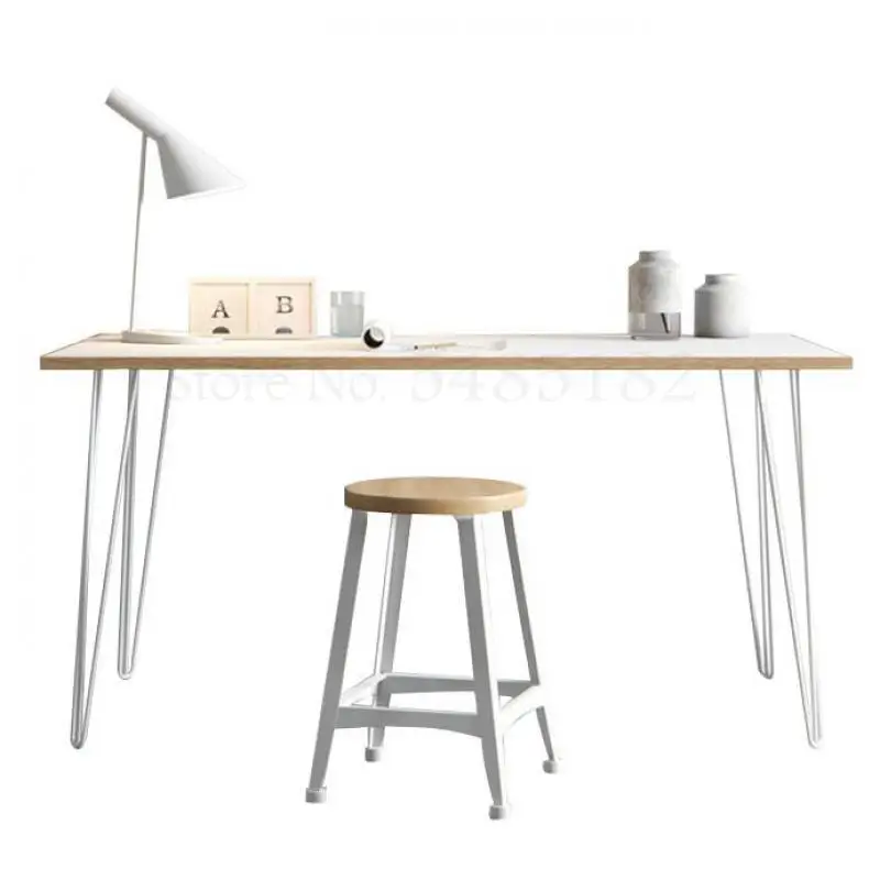 Нордический стол из цельного дерева домашний письменный сетчатый красный для