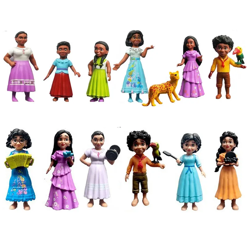 

Disney Anime Encanto Figures Casita Home Theme Madrigal Juliet Isabela Luisa PVC Doll Collection Model Toys Set Gift For Kids