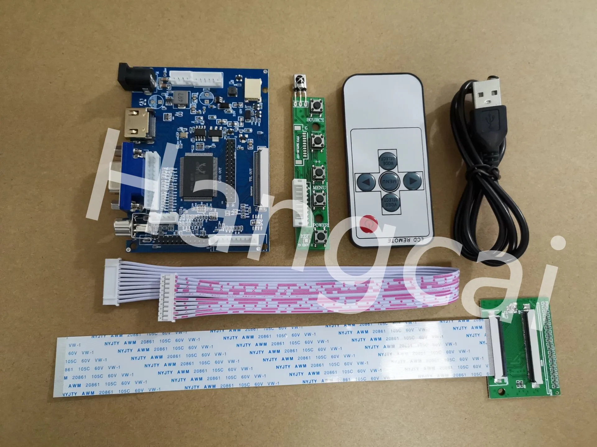 Плата драйвера для ЖК-дисплея аудио + HDMI VGA 2AV 60pin 800*480 комплект контроллера панели