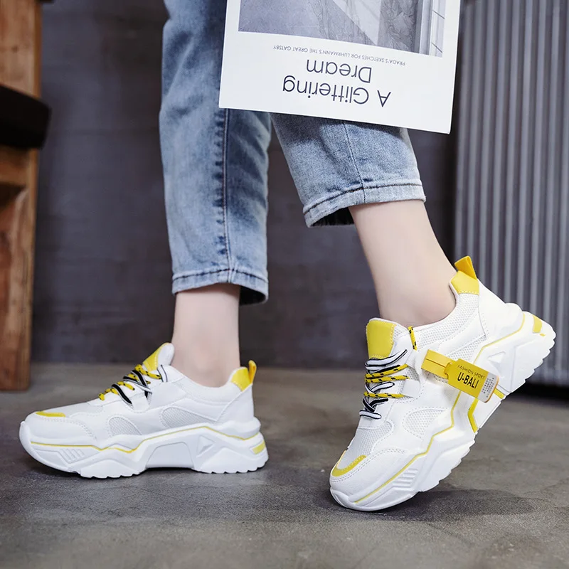 Женские массивные кроссовки на платформе повседневная Вулканизированная