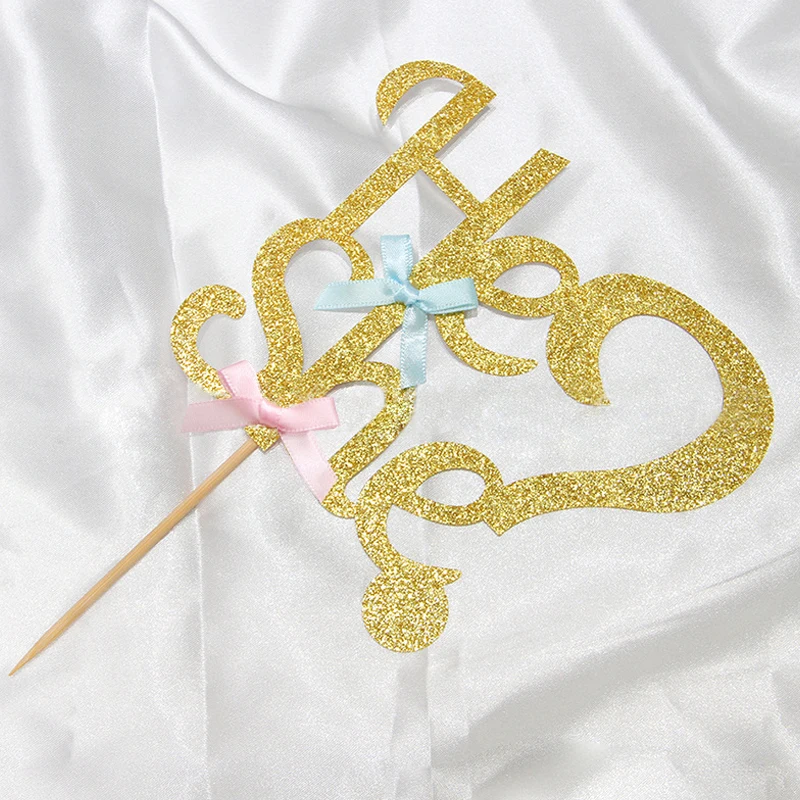 

He Or She Gender Reveal Cake Topper Party Decoration Suppliers Girl Or Boy Bow Clothes Cupcake For Baby Shower Cake Decor