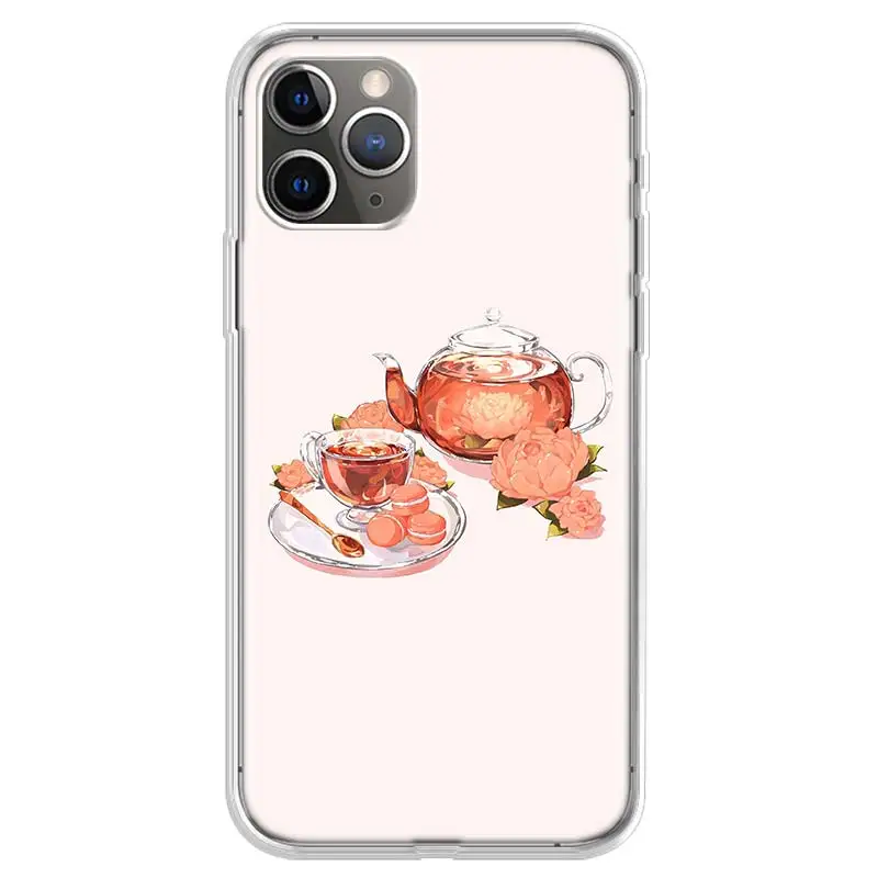 

Afternoon Tea Desserts Cake Phone Case for Apple iphone 11 Pro XS Max XR X 7 8 6 6S Plus 5 5S SE 10 Ten Gift Silicone Coque Cove