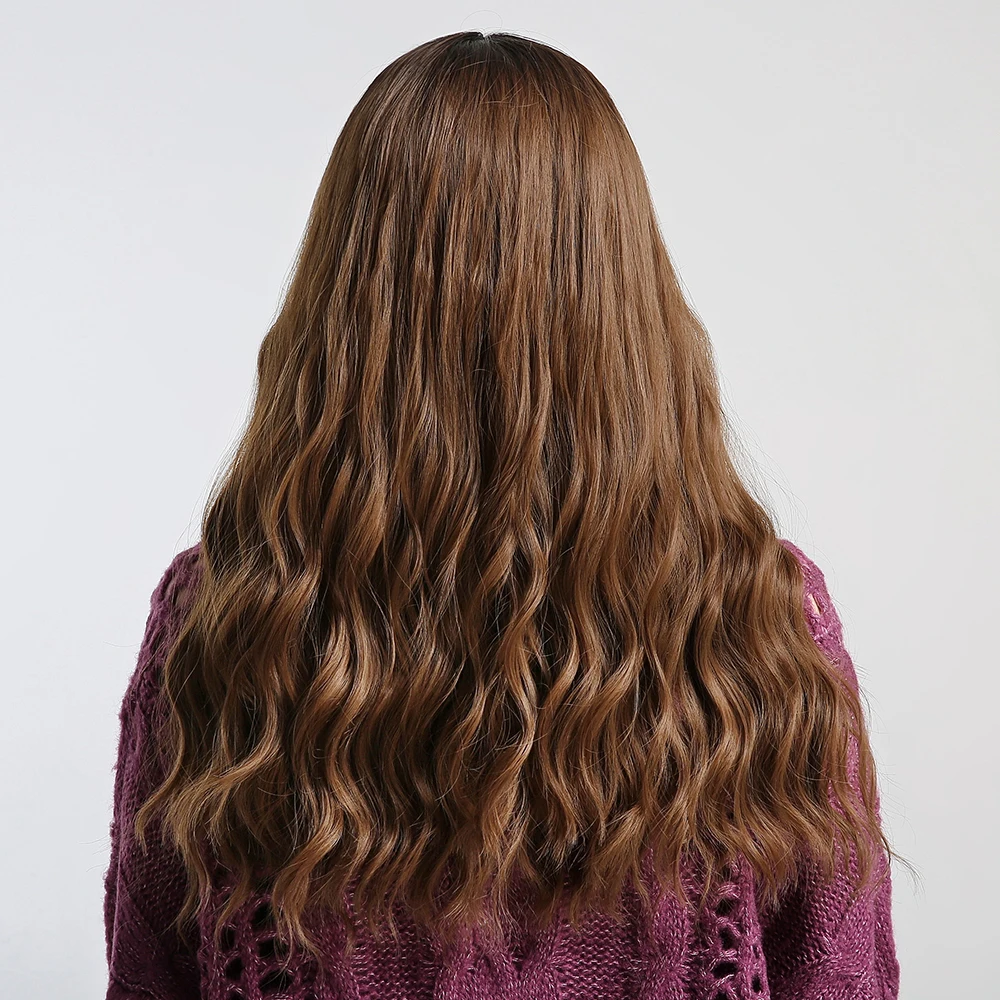 Накладные волосы Inhair Cube женские темно коричневые длинные волнистые Жаростойкие