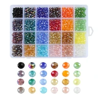 section 6 mm crystal glass beads color beads scattered beads 24 color diy jewelry accessories
