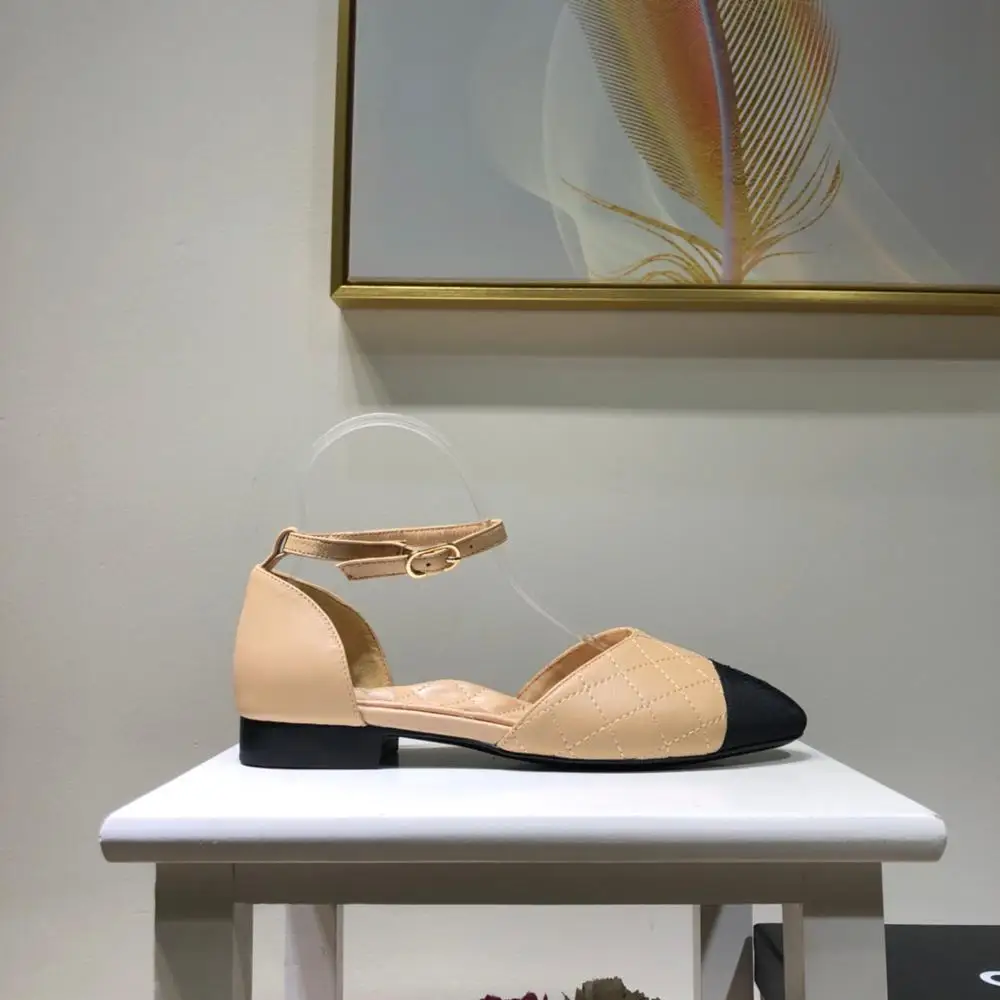 

genuine leather Low Heels Sandals Women Ankle Strap Summer Shoes Female Block Heels Women Shoes