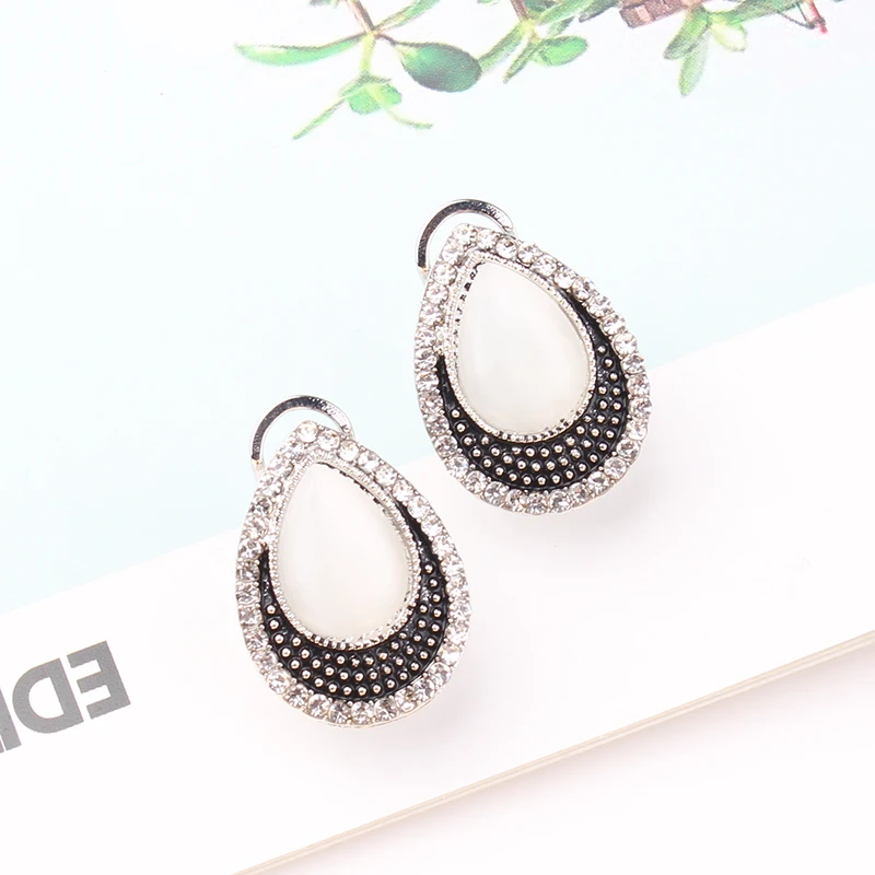 Модные серьги-гвоздики с кошачьим глазом стразы серьги золотого цвета проволока