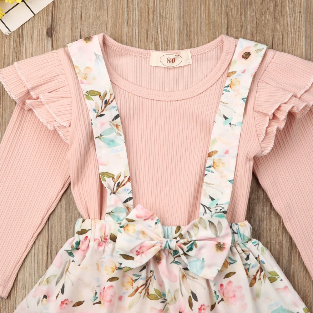 Эксклюзивная Одежда для девочек 2019 милая одежда маленьких топы с длинным рукавом