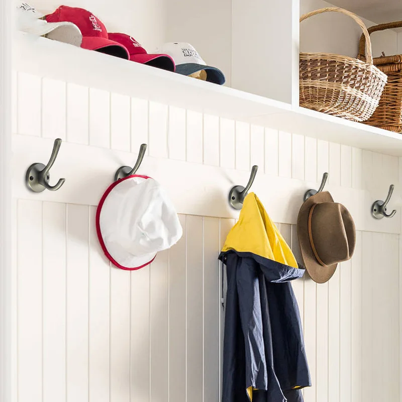 KAK цинковый сплав винтажная бронзовая ткань крюк вешалки настенный пальто мешок