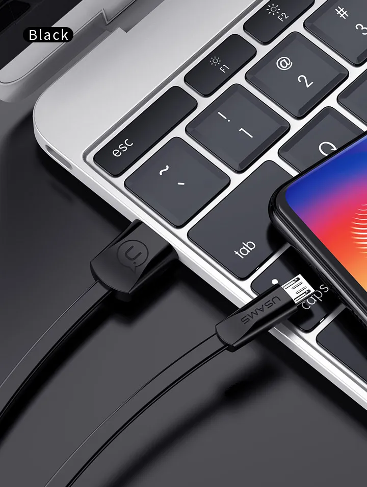 Micro USB кабель, USAMS 2A Быстрая зарядка кабель для мобильного телефона USB кабель для передачи данных для samsung Xiaomi huawei tablet Кабель Android Micro USB