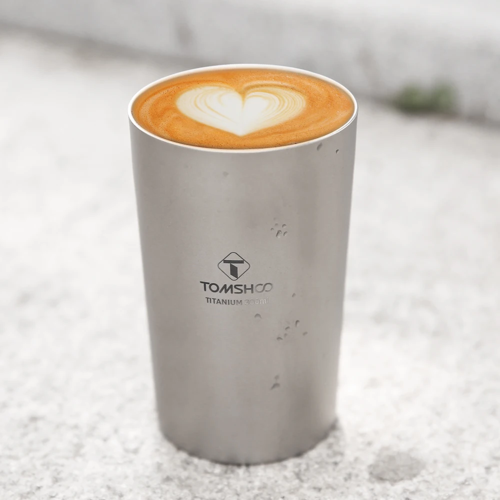 

300ml/500ml Outdoor Titanium Cup Mug Pots Beer Cup Titanium Cup Titanium Single-Wall Cup Dinnerware Camping Hiking Tableware