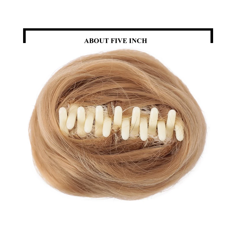 

XUANGNAUNG 10 Colors Chignon Bunt Donu Clip In Hairpiece Extensions High Temper fake hair hairpiece for women