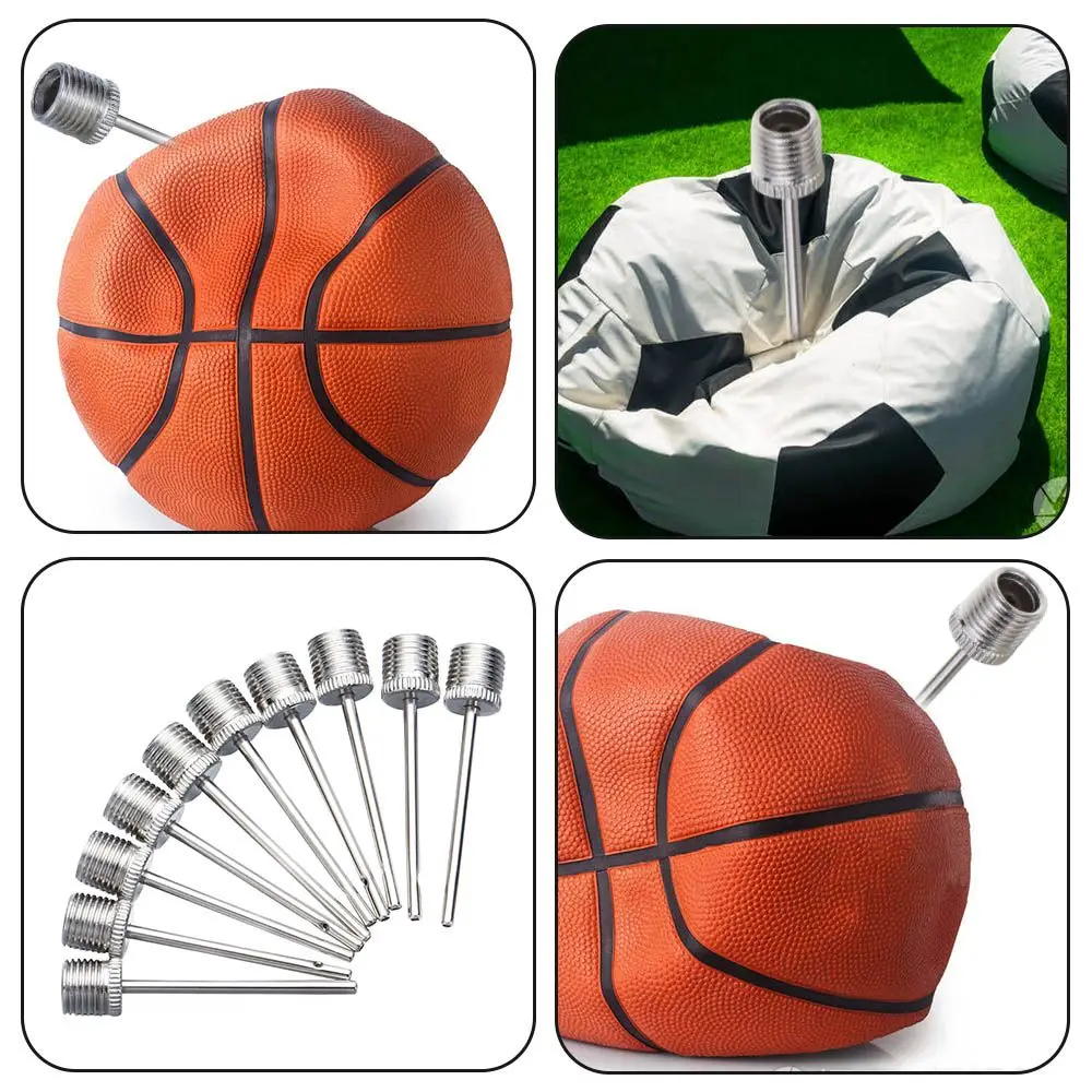 

10PCS Metal Air Pin Rugby Adapter VolleyBall Football Pump Basketball Inflator Needles