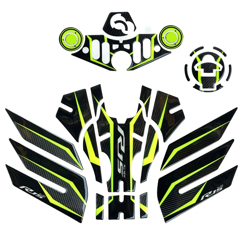 

R15 genuine carbon fiber motorcycle sticker fuel tank pad