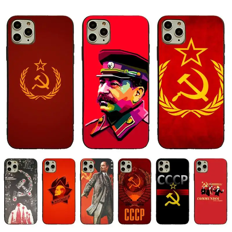 

Stalin Soviet Union Luxury Soft Phone Case for iphone 13 11pro 12pro MAX 8 7 6 6S Plus X XS MAX 5 5S SE XR Fundas Capa