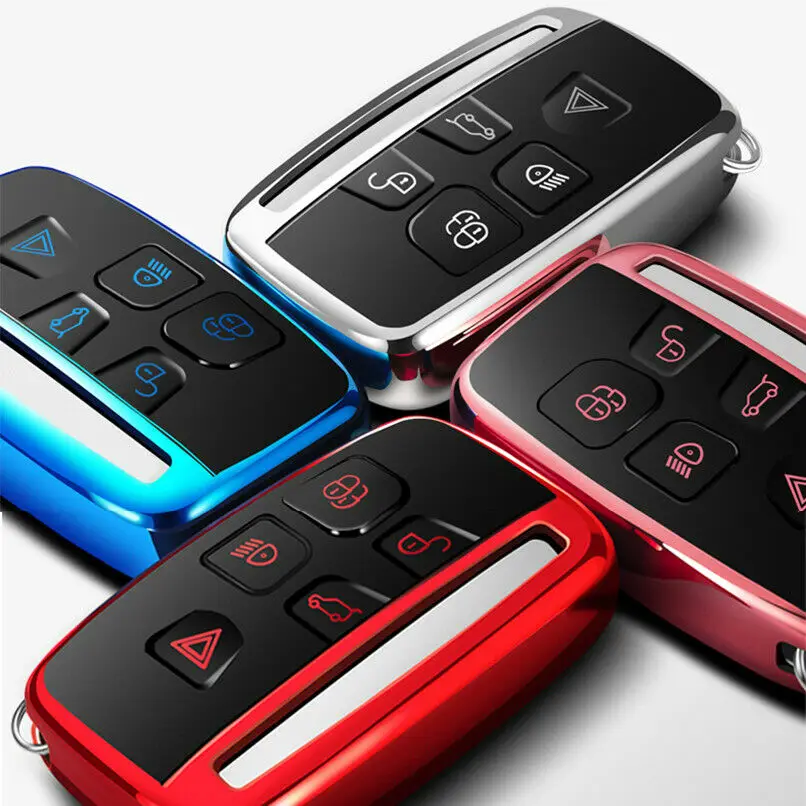 

5 Buttons TPU Fully Protect Car Remote Key Fob Cover Case Key Holder For Land Rover Range Jaguar XF