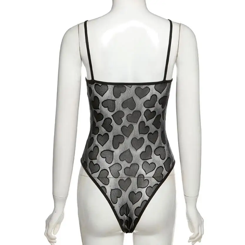 

Sexy Black Lace V Neck Hollow Out Night Club Bodysuit Straped Backless Lace Up Bandage Slim Woman Fashion Bodysuits q66