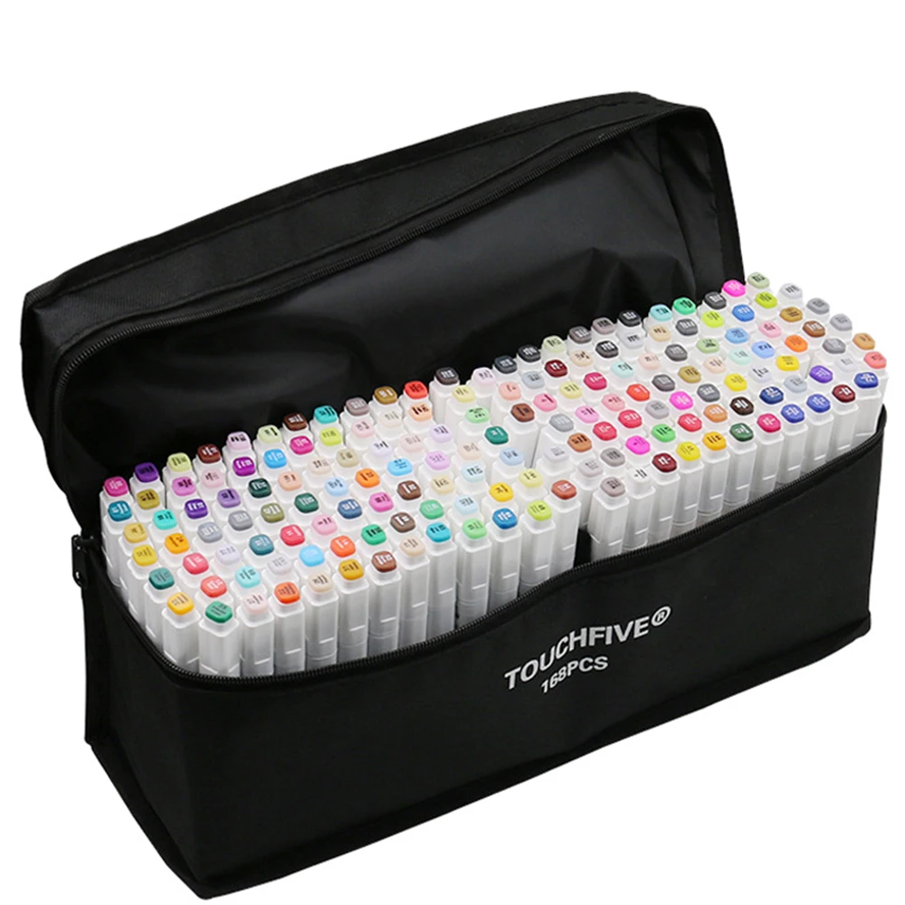

Touchfive Marker set of 168 Colors Art Marker Sketch Markers Brush Pen Dual Head Art Markers Set For Draw Manga Animation