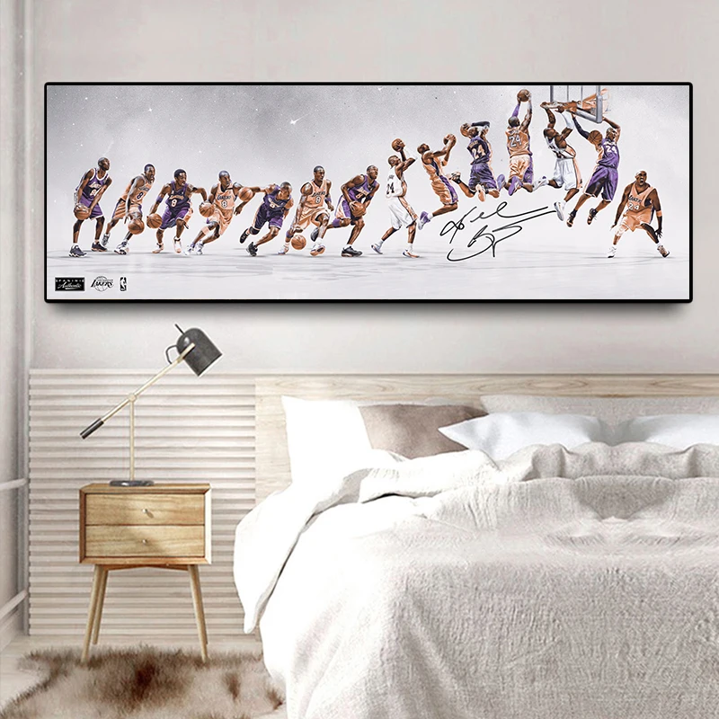 

Classic Kobe Bryant Poster Decorative Painting Canvas Wall Art Living Room Hanging Painting Bedroom Oil Painting Basketball Star