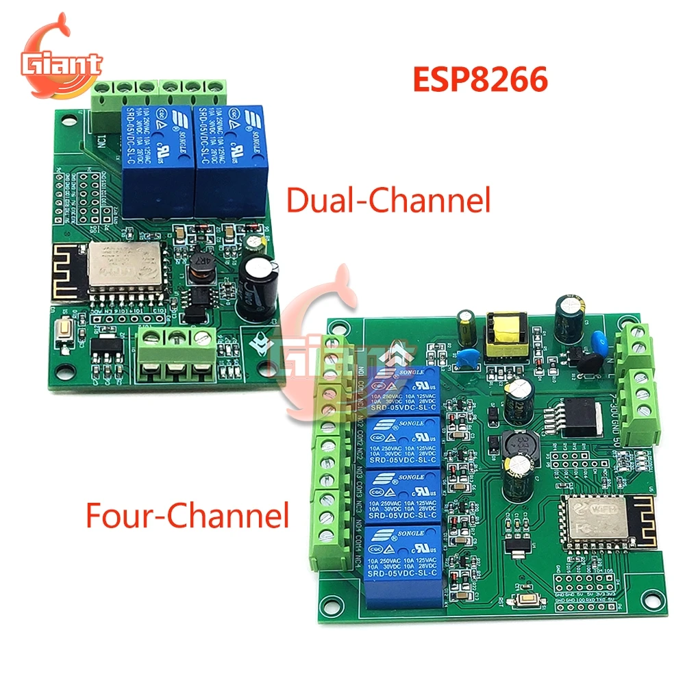 DC 5V ESP8266 2/4 канал ESP 12F WI FI триггерный релейный модуль макетная плата для пульта
