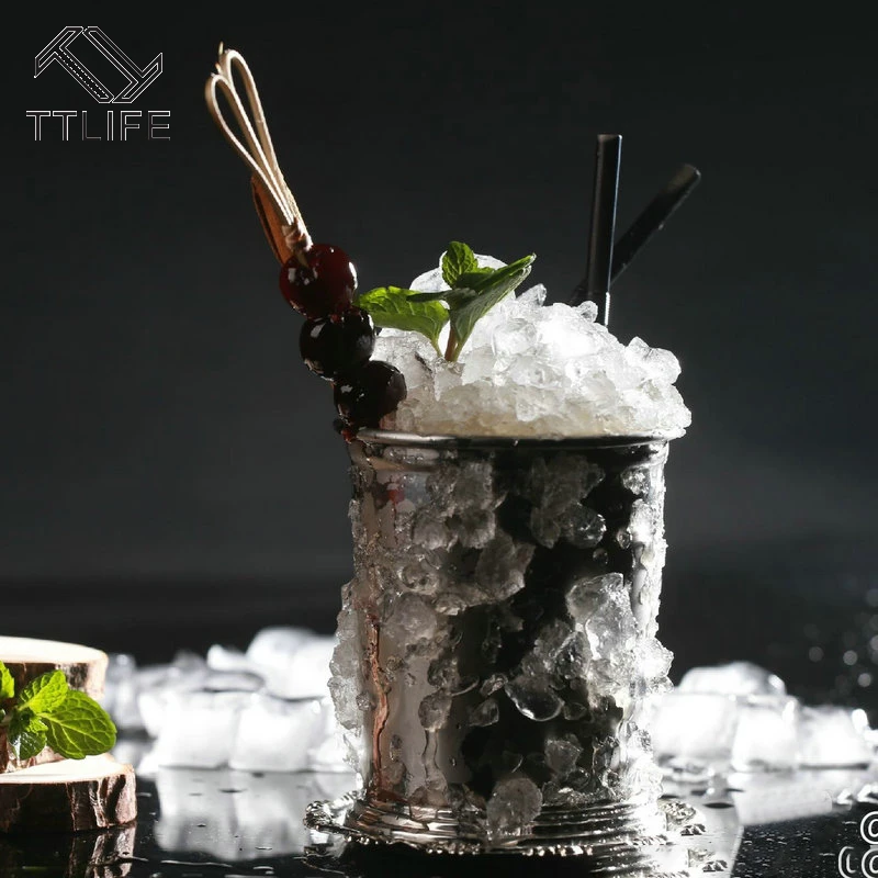 TTLIFE 400ml 304 Stainless Steel Julep Cup Mojito Mint Cocktail Mug Moscow Copper Mule Beer Drinkware Function | Дом и сад