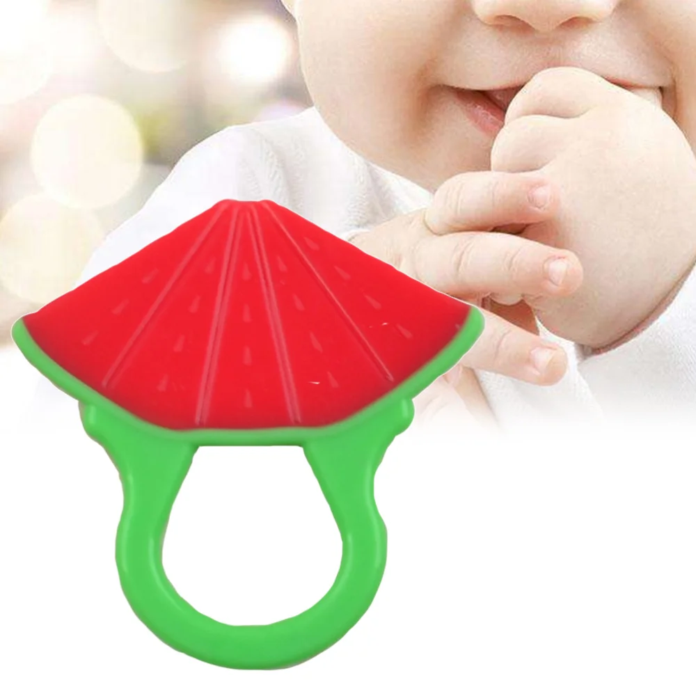 

Baby Infant Teething Toddler Silicone Teether Teeth Stick Kids Chew Toys (Watermelon)