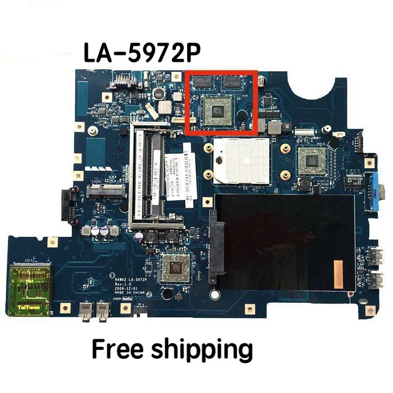

Suitable for Lenovo G555 Laptop Motherboard NAWA2 LA-5972P Mainboard 100% tested fully work