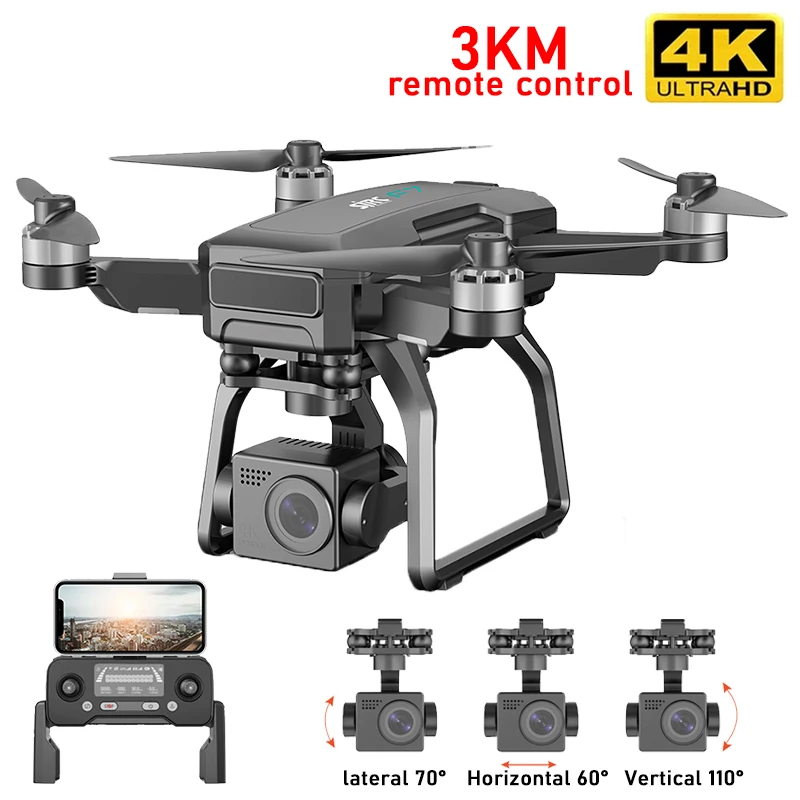 

F7 4K Pro Drone 3 Axis Gimbal EIS Camera GPS HD 5G WiFi FPV 3KM RC Professional Brushless Quadcopter Foldable Dron